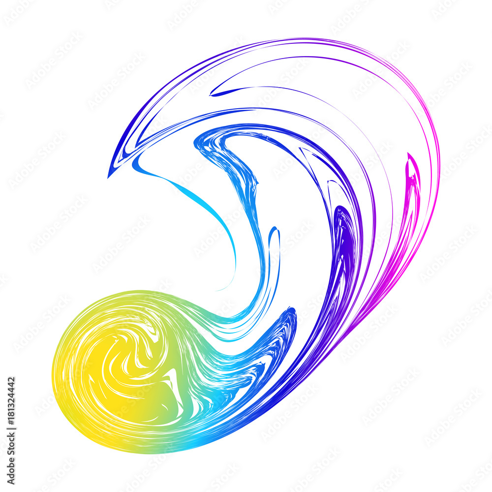 Poster abstract rainbow blot blur background vector hologram, splash of colors, dynamic color transition