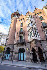 Fototapeta na wymiar Casa de les Punxes in Barcelona