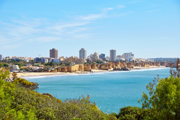 Panoramic view of Portimao city, Portugal