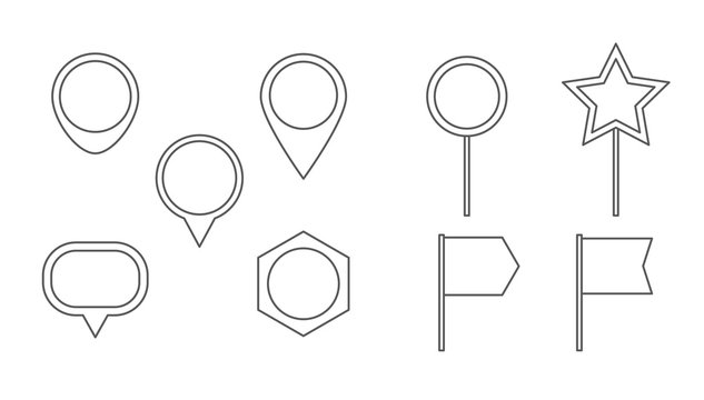 Pin Map Icon Set