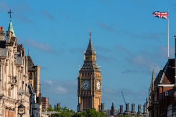 Fototapeta na wymiar A walk from London's Trafalgar Square to Big Ben, London, England.