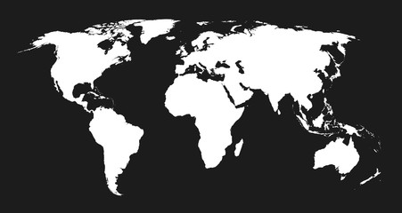 Fototapeta na wymiar World Map stylisée, NetB
