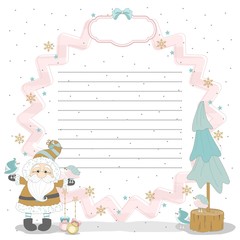 Christmas cards to scrapbook. New year elements. Vector illustration.