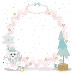 Christmas cards to scrapbook. New year elements. Vector illustration.