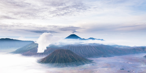 Fototapeta na wymiar beautiful Volcano Mount Bromo at java island in Indonesia.