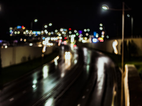 blurry background wallpaper traffic night city