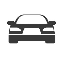 Plakat Vector Simple car icon, isolated on white