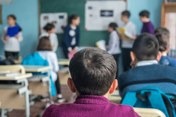 school children are participating actively in class