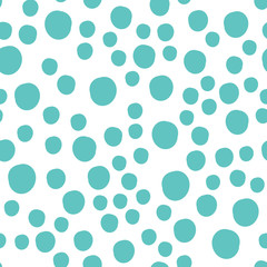 Winter Snow Hand Drawn Dots Asymmetrical Seamless Pattern, Dotted Swiss