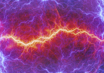 Fototapeta na wymiar Fire and ice lightning, abstract plasma background