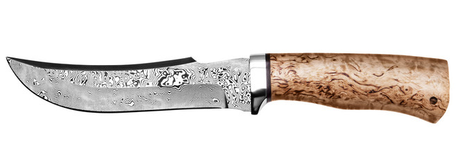 Hunting knife isolated on white