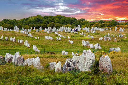 Carnac. Les alignements de M&eacute;nec, Morbihan, Bretagne