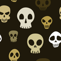Seamless pattern with skulls for your design