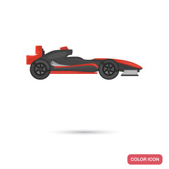 Modern racing car color flat icon