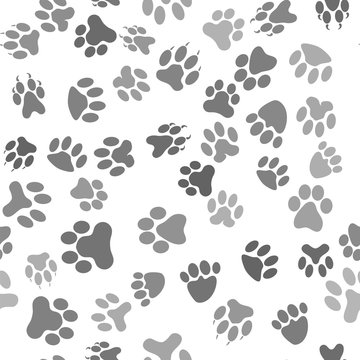 Seamless Cat Animal Paw Pattern