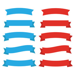 Ribbons banners. Decor vector flat. Ribbons icon