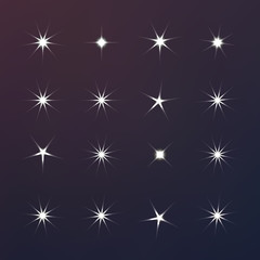 Naklejka premium Icon star. Sparkles collection. Sparks vector icons set