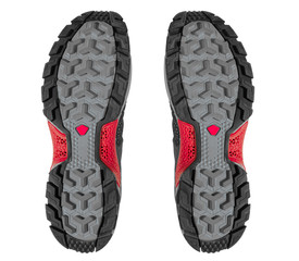 Bottom view of pair of soles