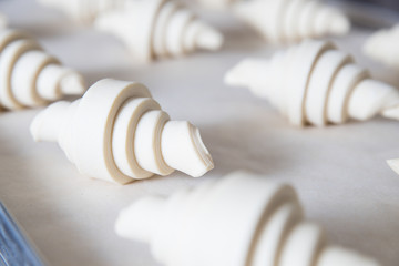 Dough for croissants. Preparation of croissants.