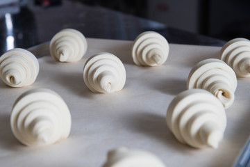 Dough for croissants. Preparation of croissants.