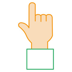 Obraz premium hand human touching icon