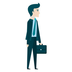 businessman with portfolio avatar character