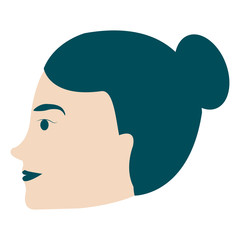 head profile woman avatar character