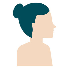 woman profile shirtless avatar character