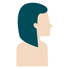 woman profile shirtless avatar character