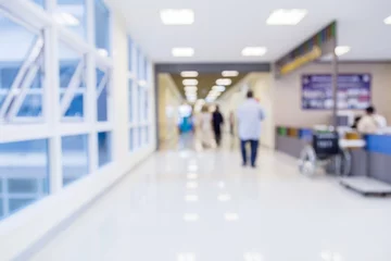 Fotobehang blur image background  of corridor in hospital or clinic image © whyframeshot