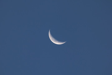 Obraz na płótnie Canvas Waning Crescent Moon 15 October 2017