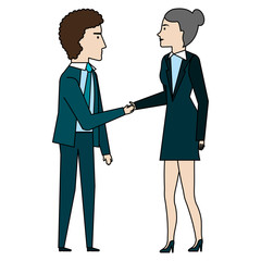 businesspeople talking avatars characters