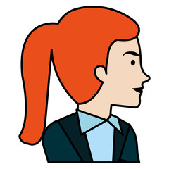 businesswoman profile avatar character