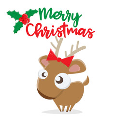 merry christmas reindeer clipart