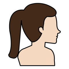 woman profile shirtless avatar character