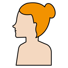 woman profile shirtless avatar character