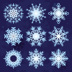 Fototapeta na wymiar snowflakes vector design