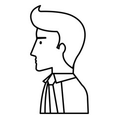 businessman profile avatar character