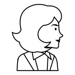 businesswoman profile avatar character