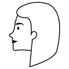 head profile woman avatar character