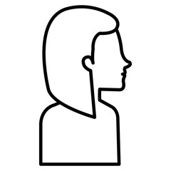 woman profile shirtless avatar character