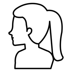 woman profile shirtless avatar character
