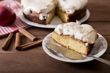 Pie with apples and cinnamon