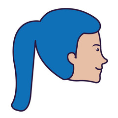 head profile woman avatar character