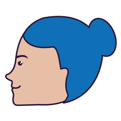 head profile woman avatar character