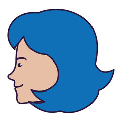 head profile woman avatar character