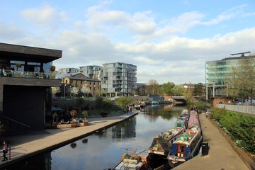 Regent's Canal at King's Cross, London.