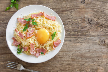 Spaghetti carbonara pasta