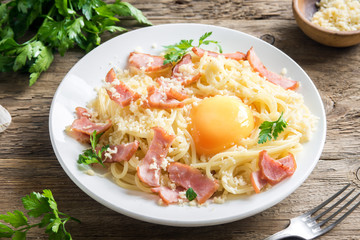 Spaghetti carbonara pasta