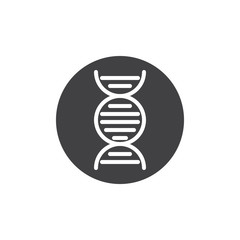 DNA molecule icon vector, filled flat sign, solid pictogram isolated on white. Deoxyribonucleic acid symbol, logo illustration.